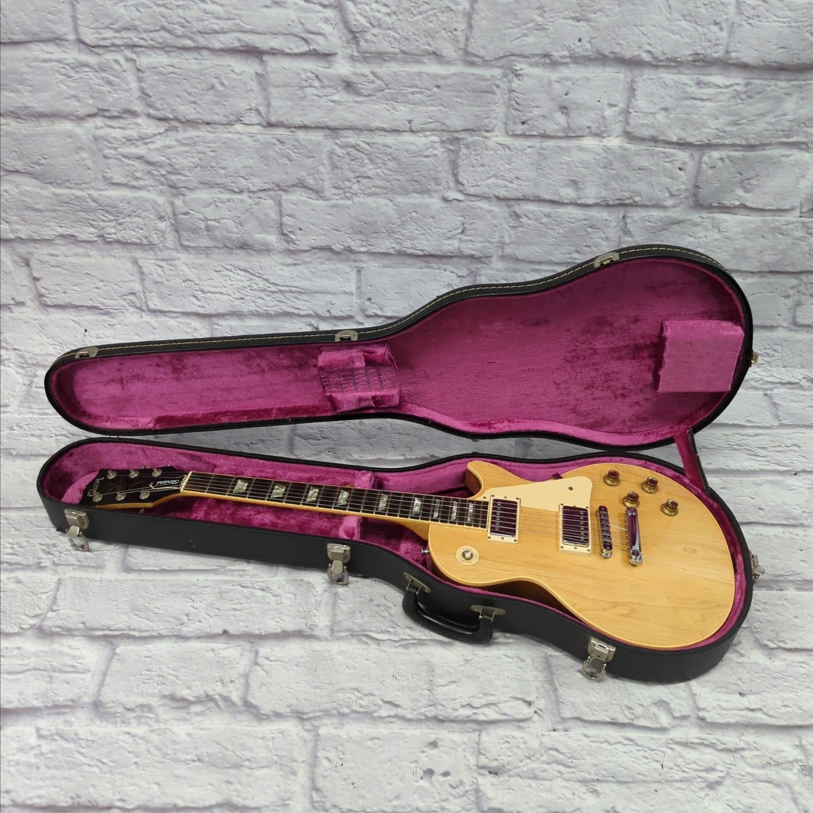 Vintage 1977 Gibson Les Paul Standard Electric Guitar Natural w/ Original Hard Case and Receipt!