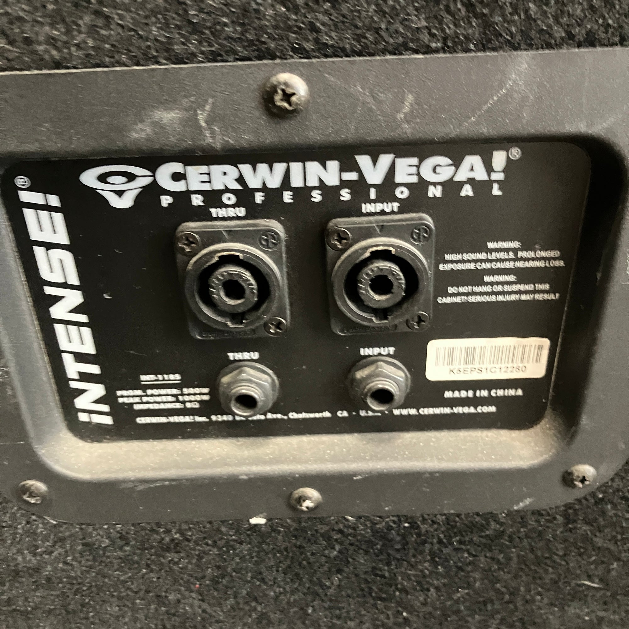 Cerwin-Vega INT1185 18 Passive Subwoofer Evolution Music