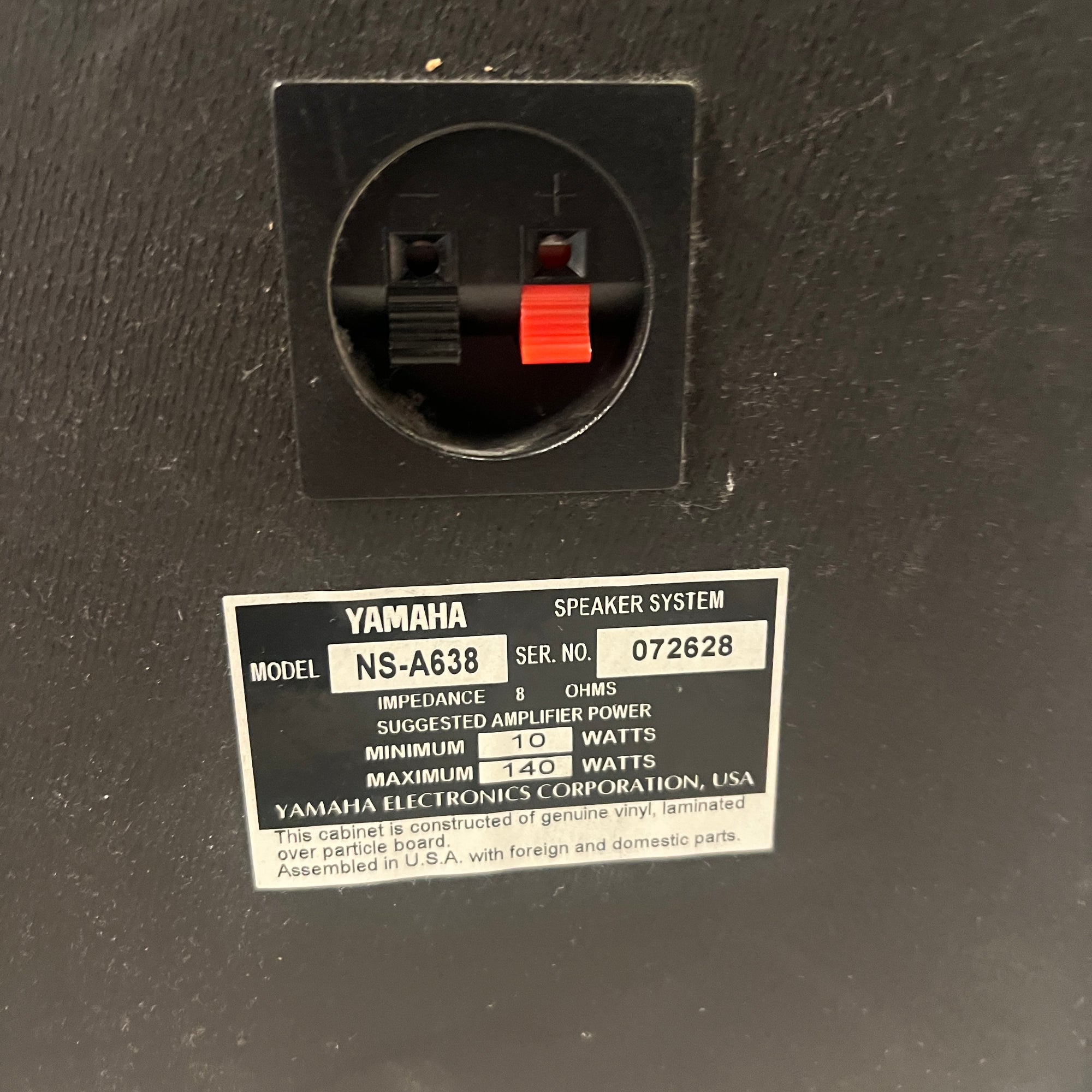 Yamaha NS-A638 3-Way Home Stereo Speaker Pair 8ohm 140 Watts