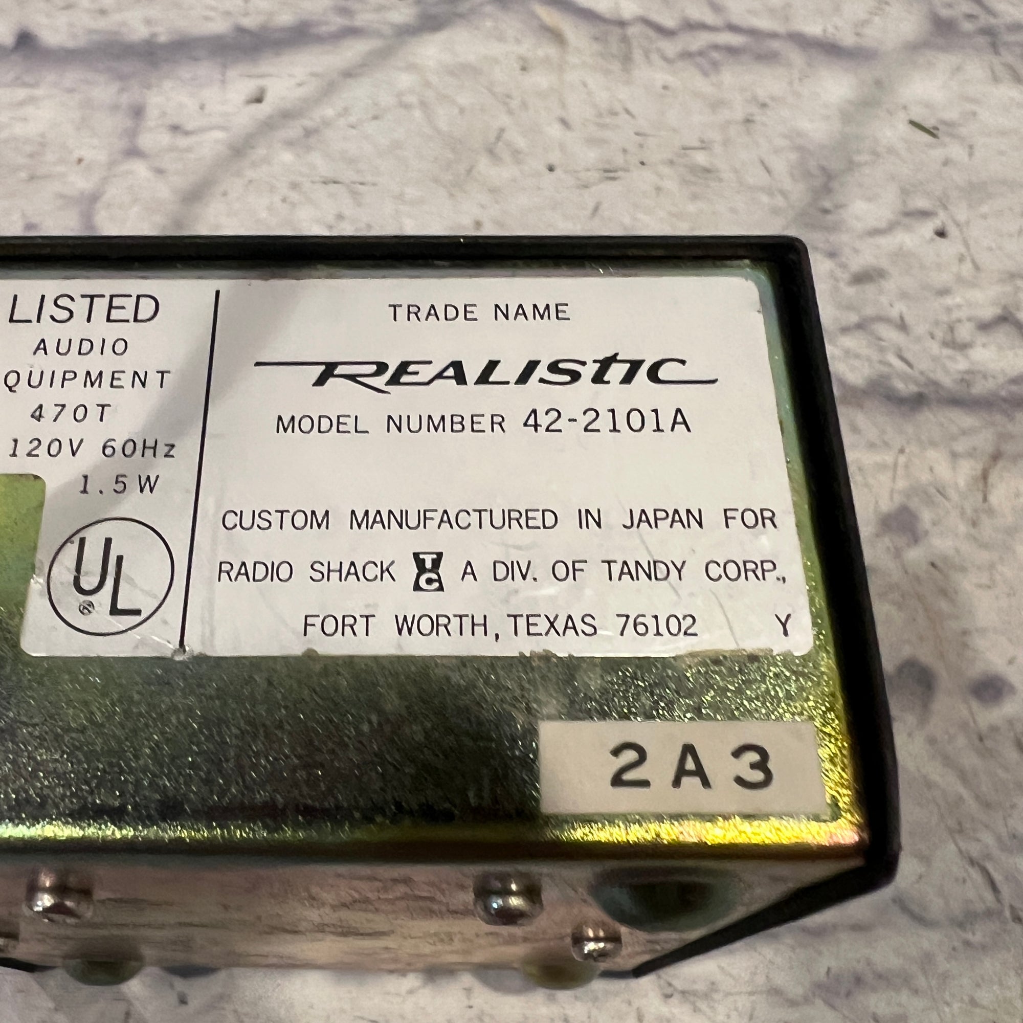 Realistic 42-2101A RCA Stereo Preamplifier Preamp