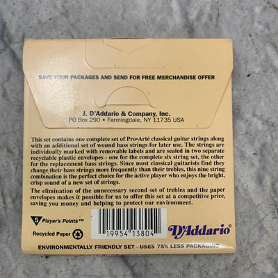 D'Addario EJ44-9 Extra Hard Tension Nylon Pro-Arte Classical Acoustic Guitar Strings