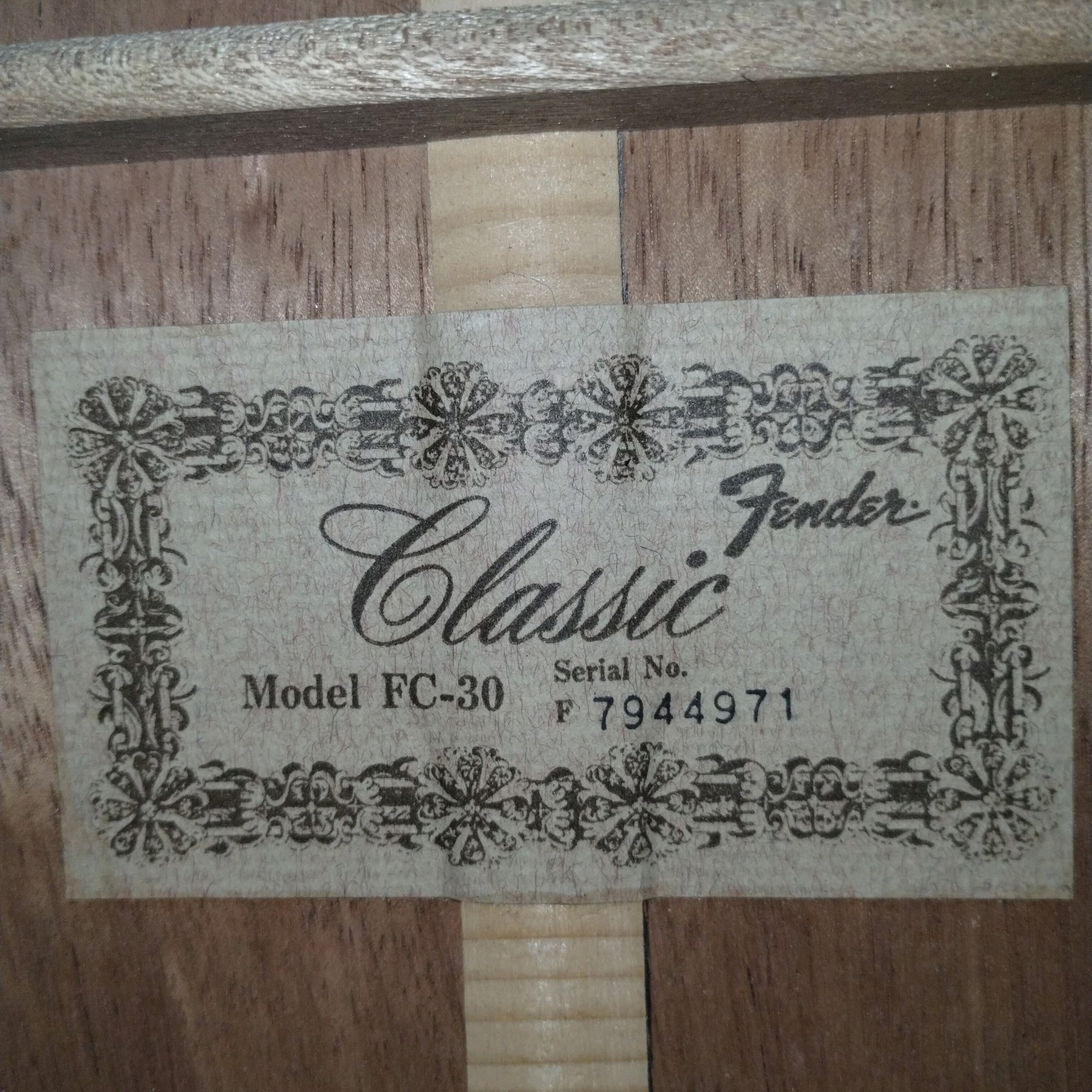 Fender FC-30 Vintage Classical Guitar 1970s