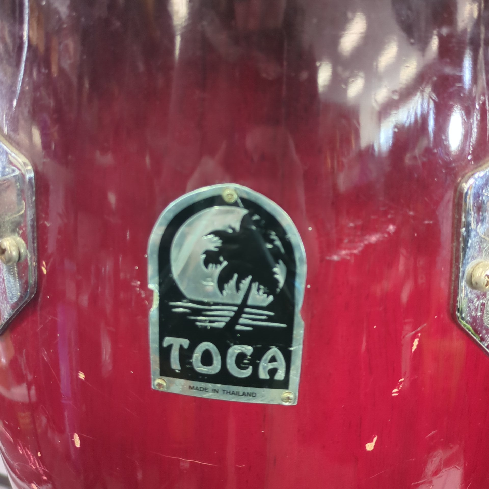 Toca Conga Pair Red Fade with Stand