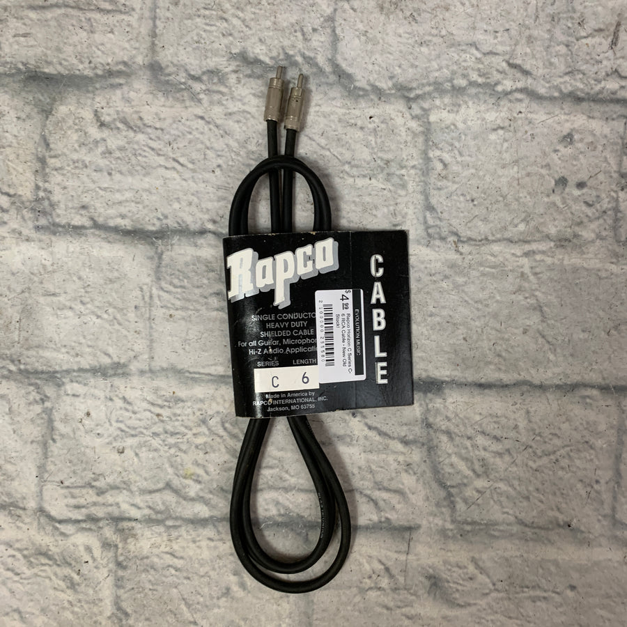 Rapco Horizon C Series C-6 RCA Cable - New Old Stock!