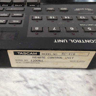 Tascam RC-416 Remote Control for MSR-16 Reel to Reel Recorder