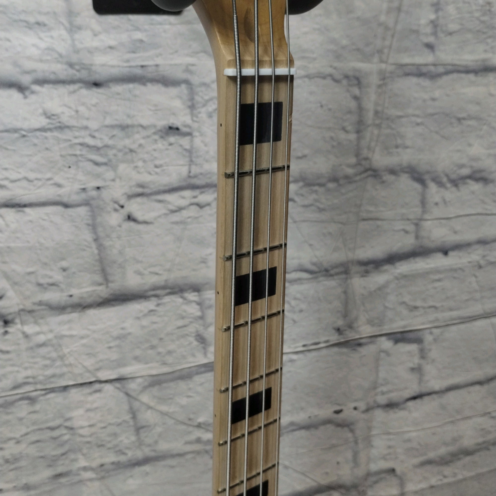 Glarry GP Bass White W/ Block Inlays