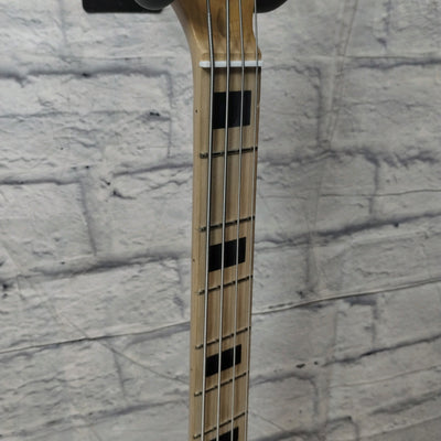 Glarry GP Bass White W/ Block Inlays