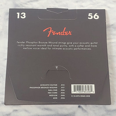 Fender Phosphor Bronze Wound 13-56 Acoustic Guitar Strings