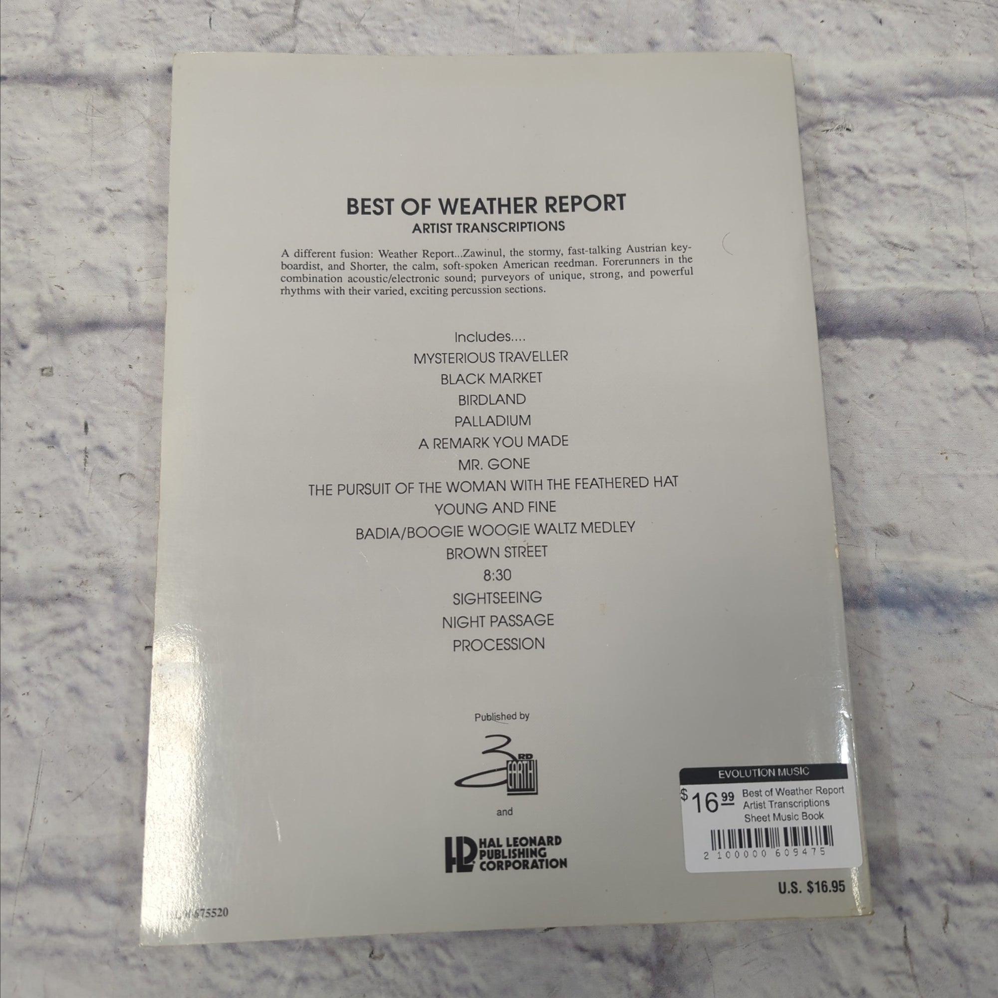 Best of Weather Report Artist Transcriptions Sheet Music Book