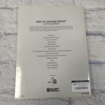 Best of Weather Report Artist Transcriptions Sheet Music Book