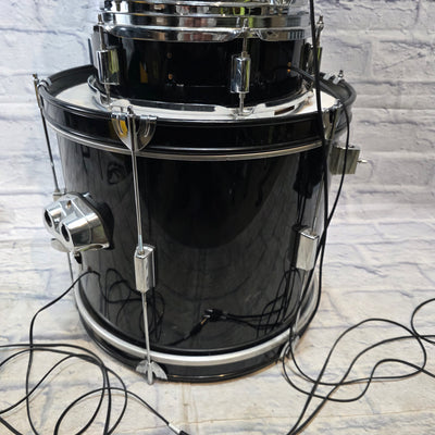 Unknown Black Hybrid Acoustic / Trigger Set Small Electronic Drum Set