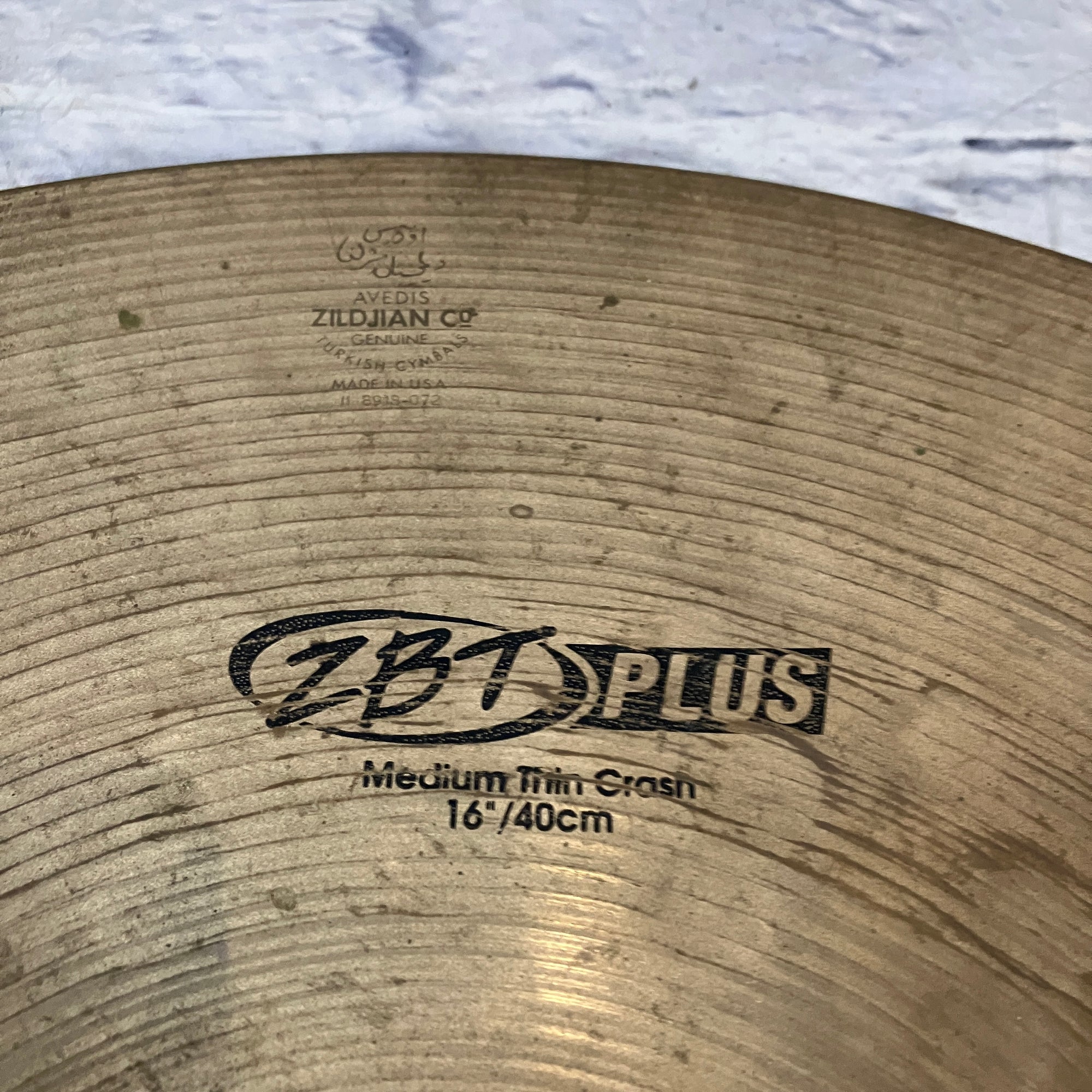 Zildjian ZBT Plus 16" Medium Thin Crash Cymbal CRACKED