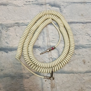 Providence White Curly Instrument Cable
