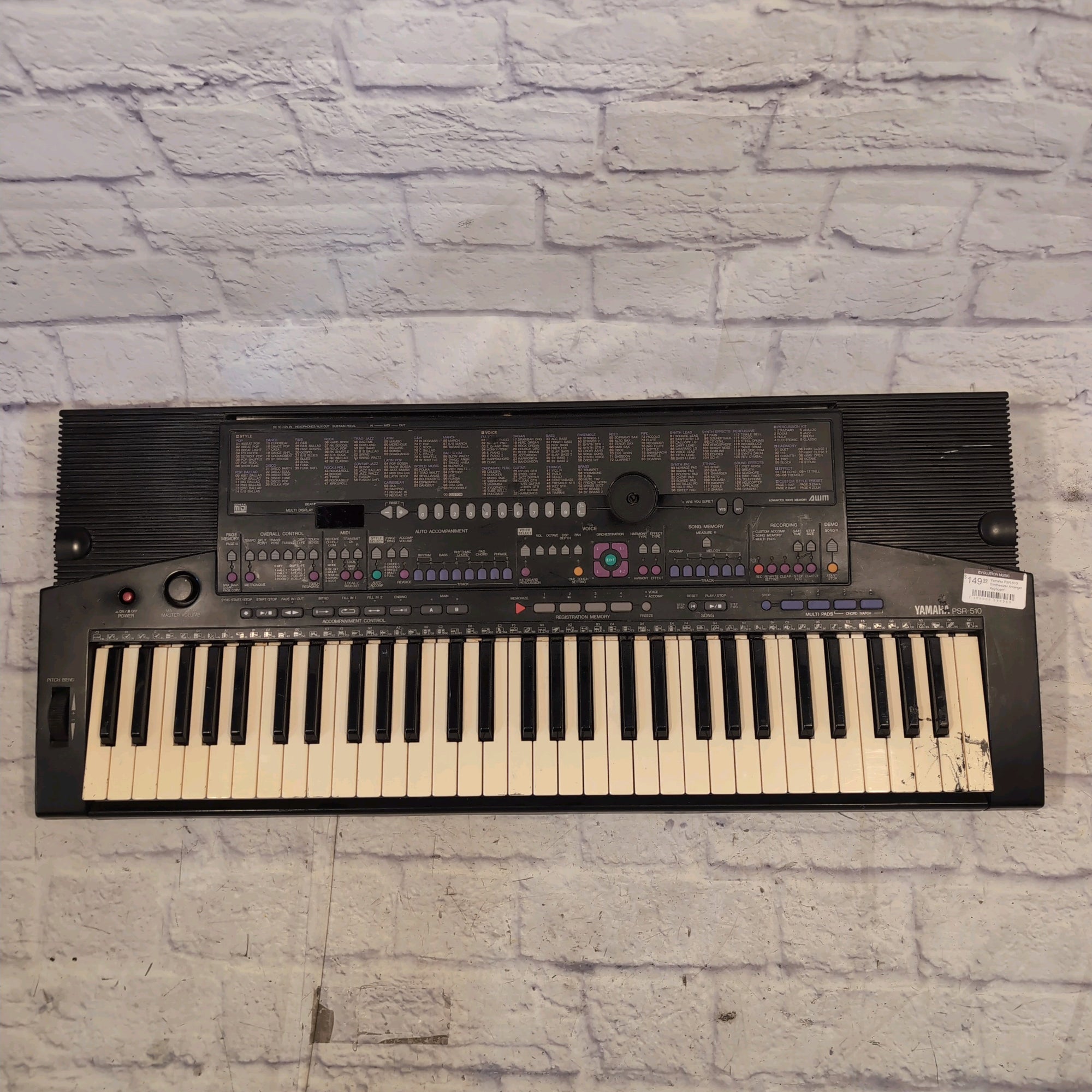 Yamaha PSR-510 Synthesizer Arranger Keyboard