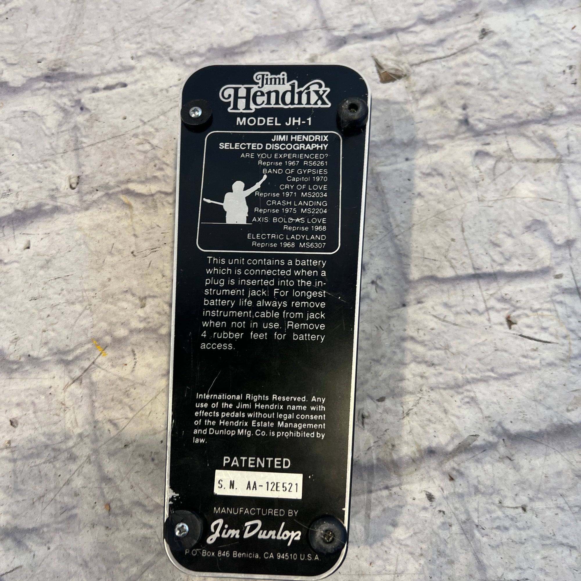 Dunlop JH-1  Jimi Hendrix Wah Pedal