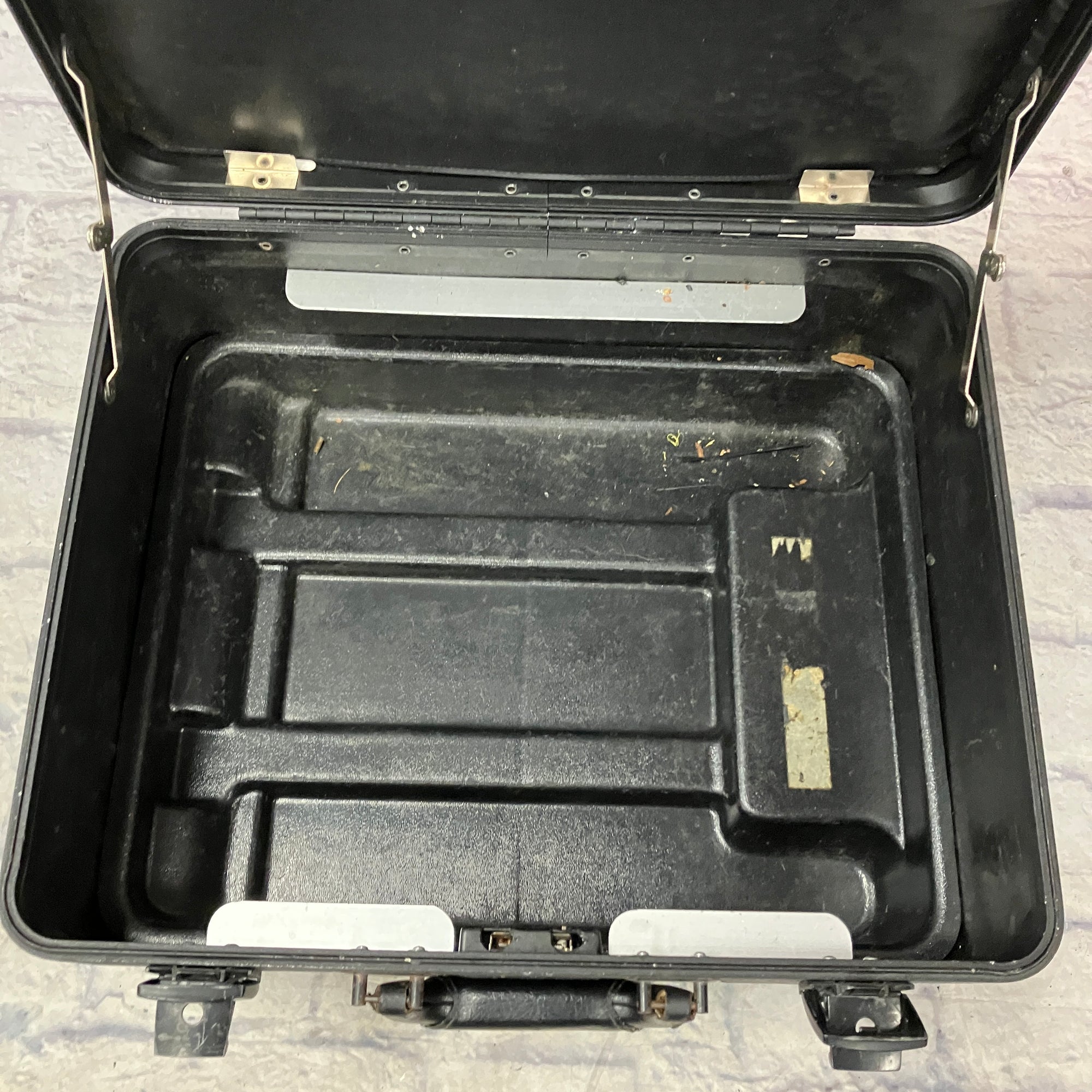 Unknown Plastic DJ Case with Wheels and Telescoping Handle