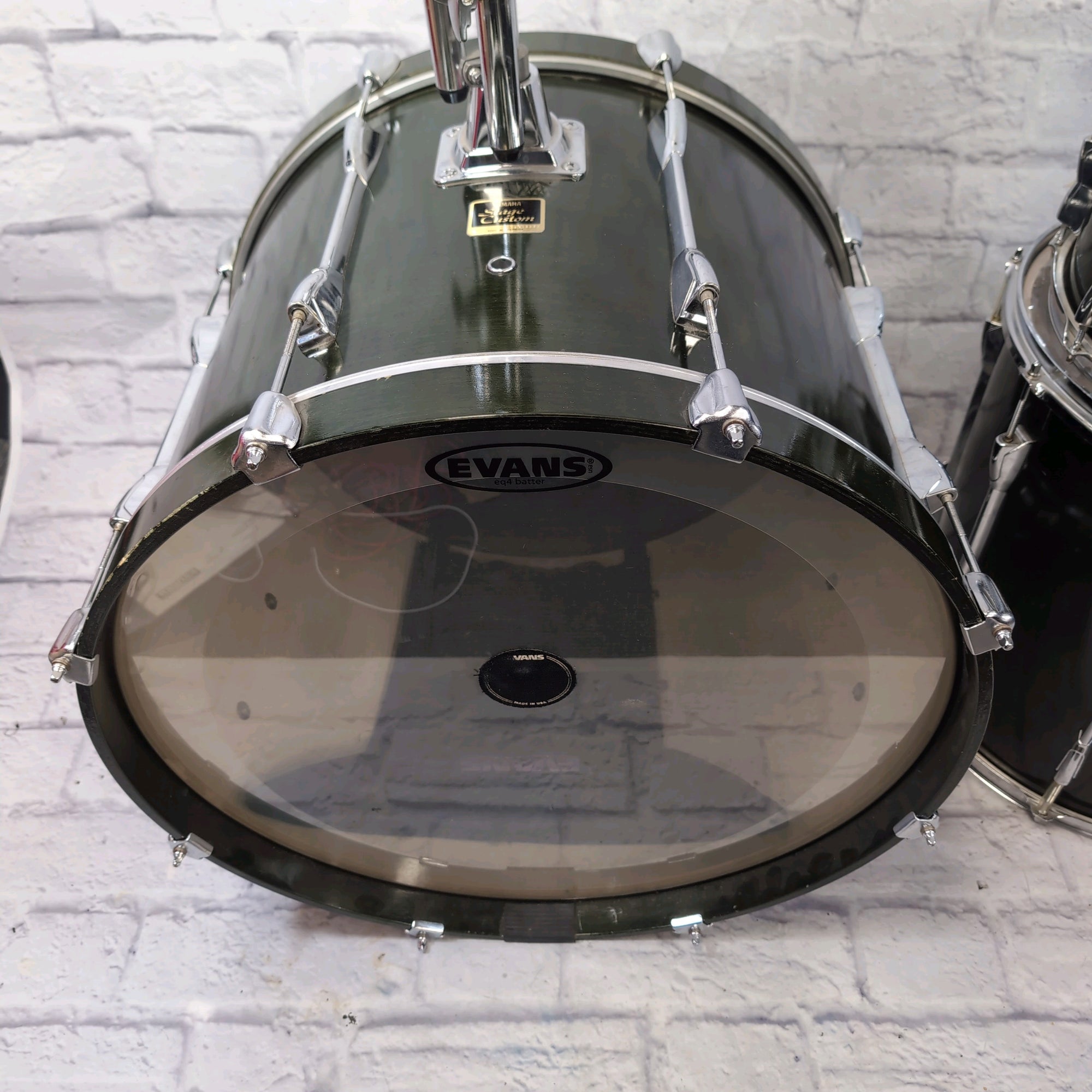 Yamaha Stage Custom 5pc Transparent Green Drum Set