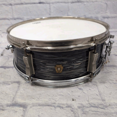 Ludwig Pioneer 5x14" Snare Drum Black Oyster Pearl Keystone Badge Vintage 1964