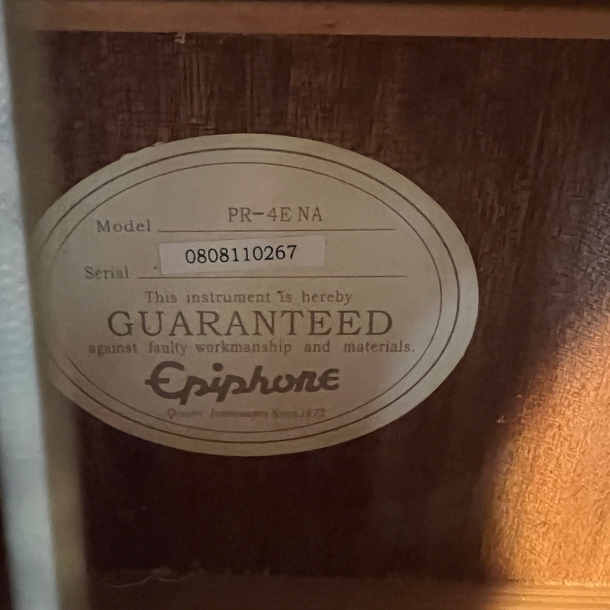 Epiphone PR-4E Thinline Acoustic Electric Guitar