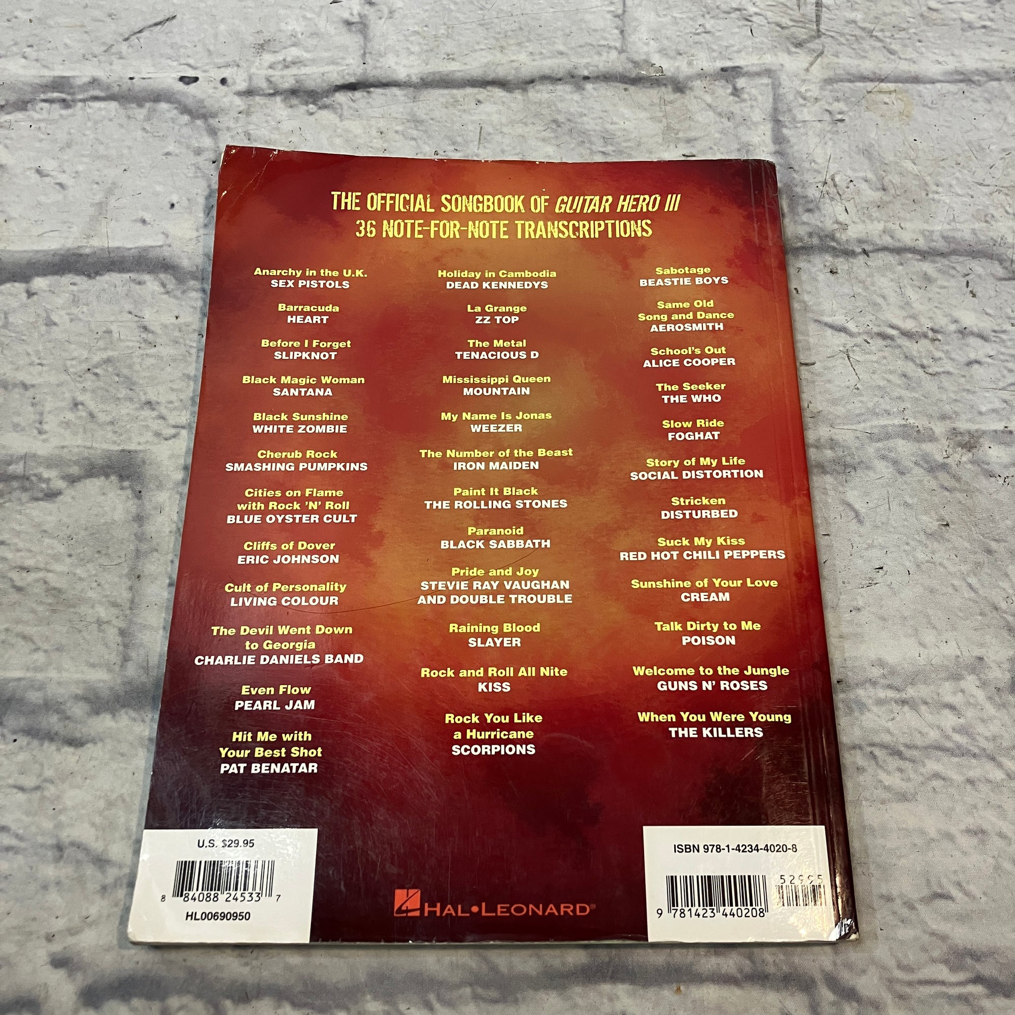Unknown Guitar Hero III Legends of Rock Songbook