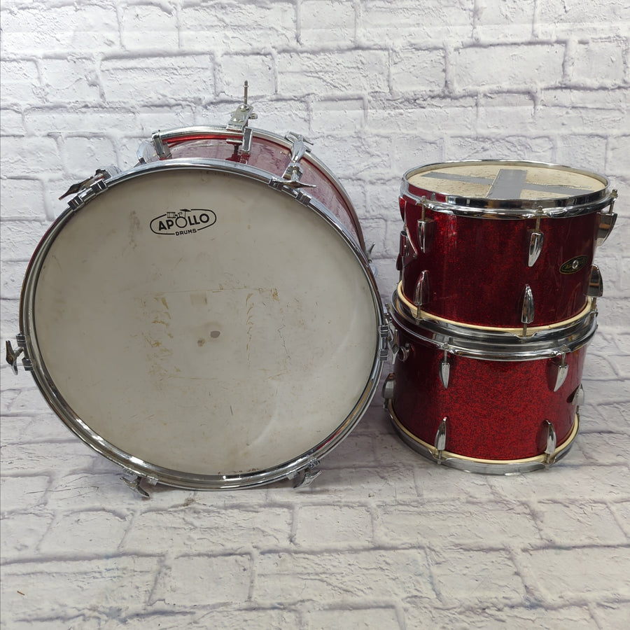 Apollo 3pc Red Sparkle MIJ 1960s Drum Set