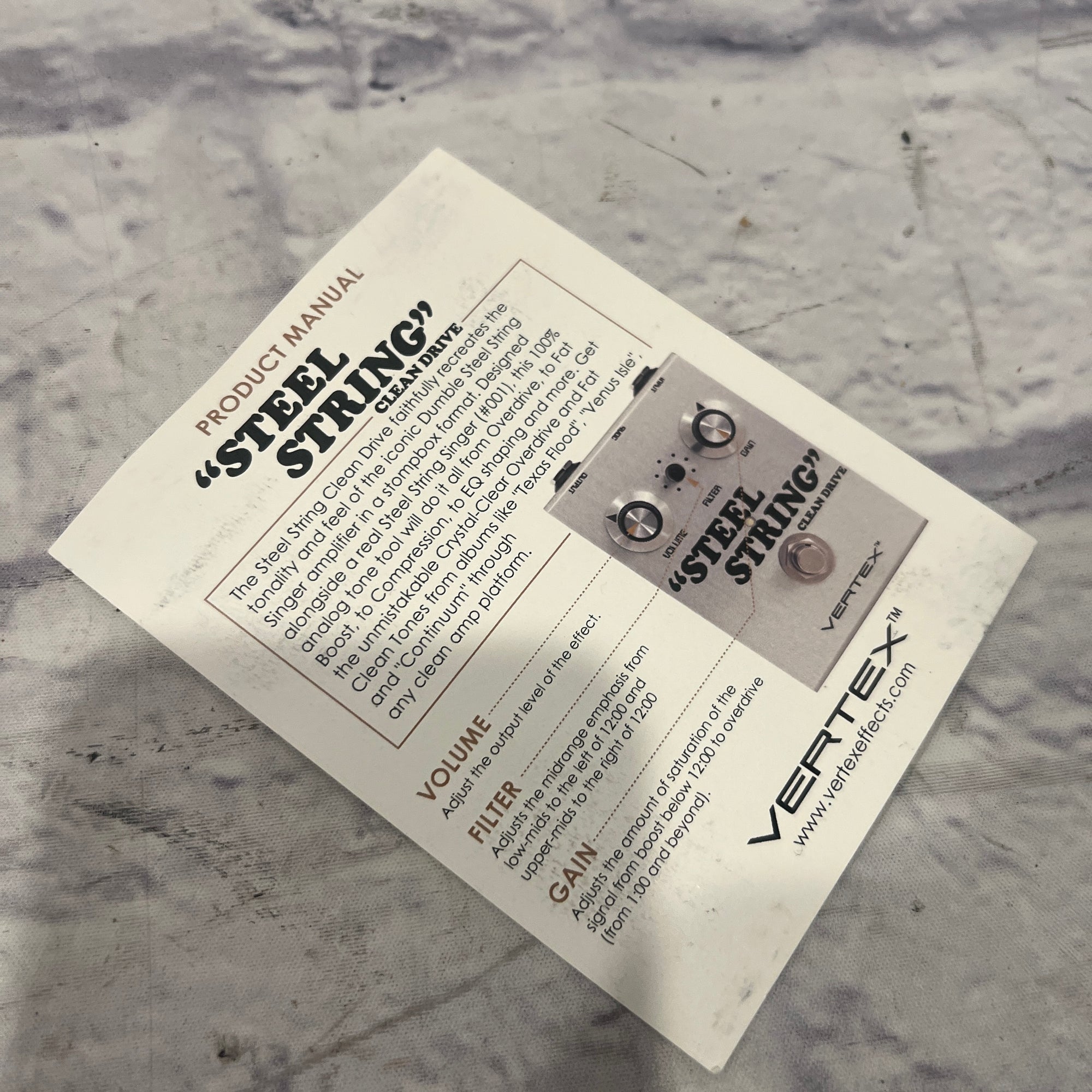 Vertex Steel String Clean Drive Pedal