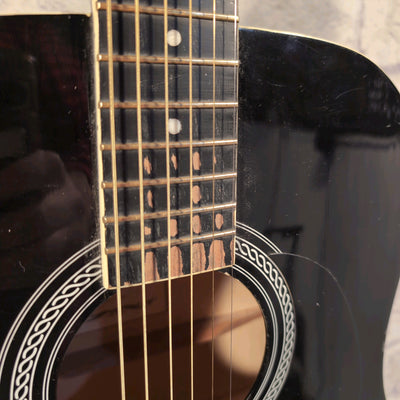 Johnson JG-610-B Acoustic Guitar - Black