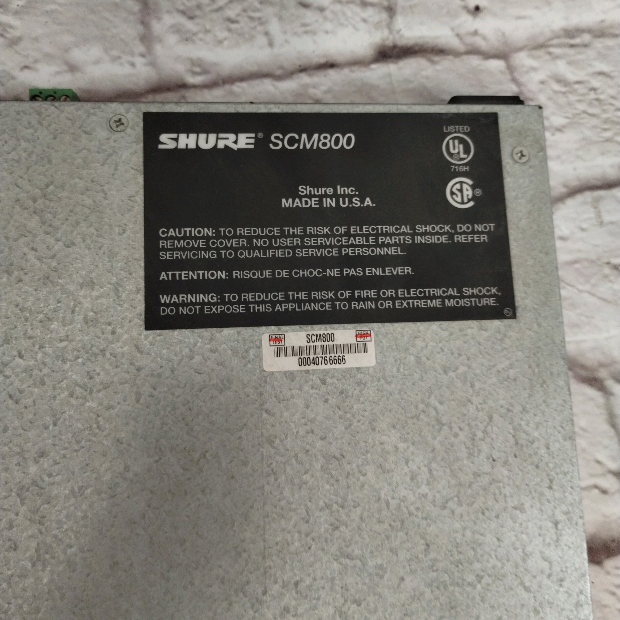 Shure SCM800 8-Channel Mic/Line Level Mixer w/ EQ