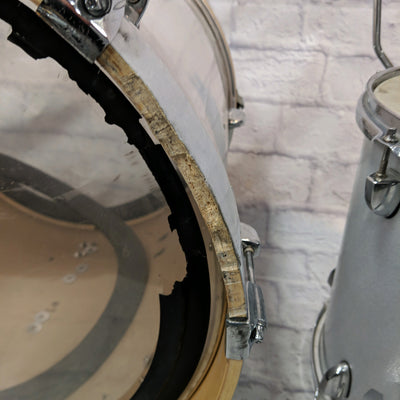 SPL Street Bop Birch Ply 3 Piece Shell Pack Silver Metallic  Drum Kit