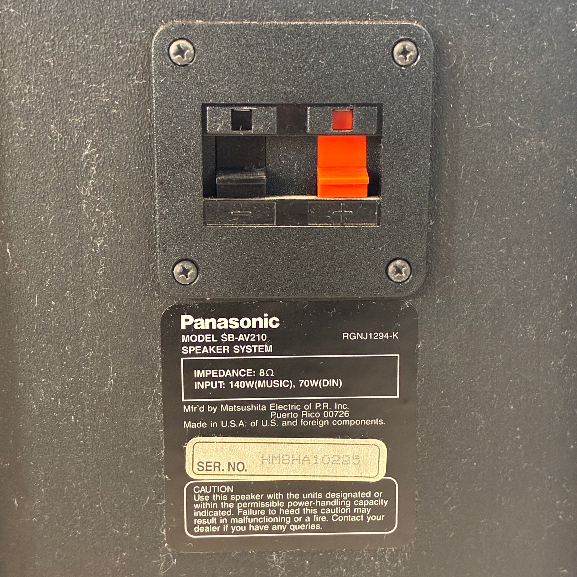 Panasonic SB-AV210 Passive Speakers 2x (Small)