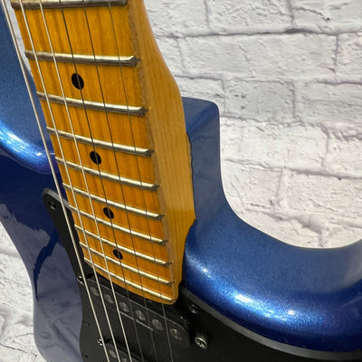 Unknown Partscaster Strat Style Electric Guitar Blue