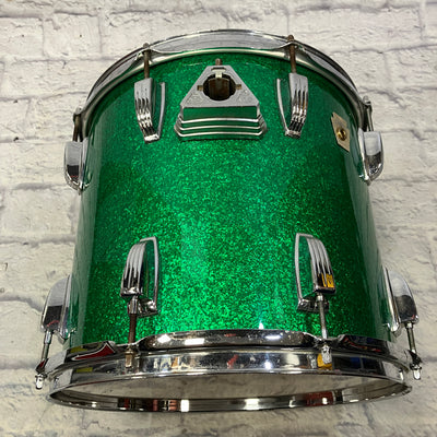 Ludwig 1980s Green ReWrap 13" Tom Roto Toms