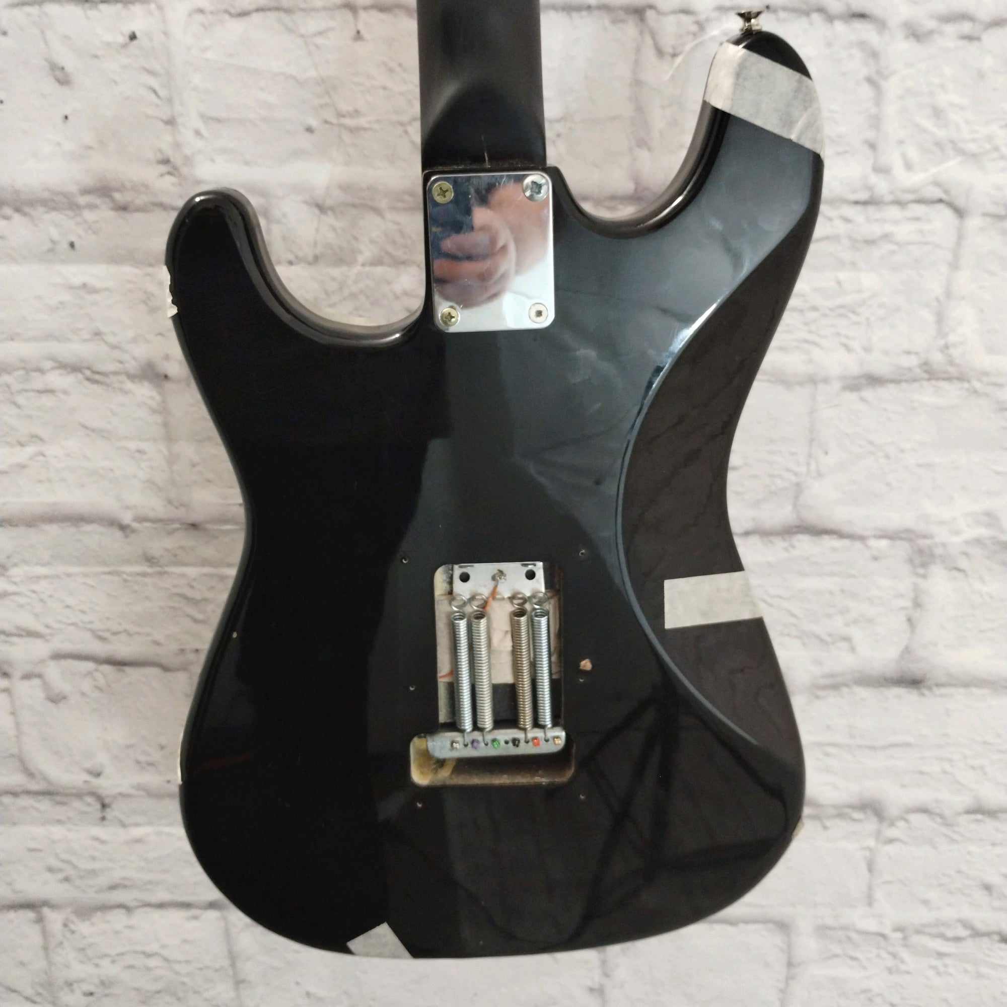 Premier Black Frankenstrat Electric Guitar