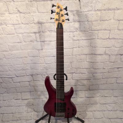 Washburn XB600 Bantam Series 6 String Bass Guitar Trans Red
