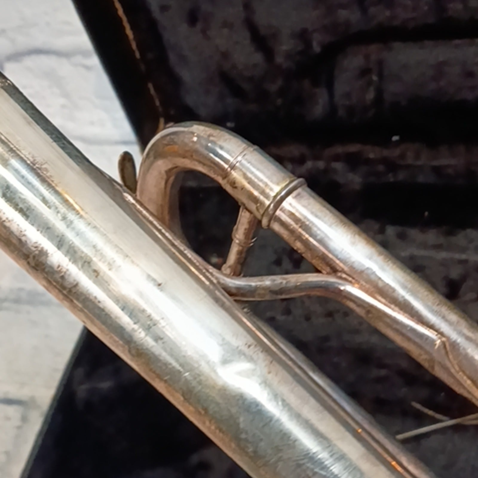 E Benge Resno Tempered Bell Silver Trumpet Los Angeles AS IS Trumpet