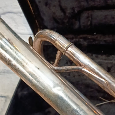 E Benge Resno Tempered Bell Silver Trumpet Los Angeles AS IS Trumpet