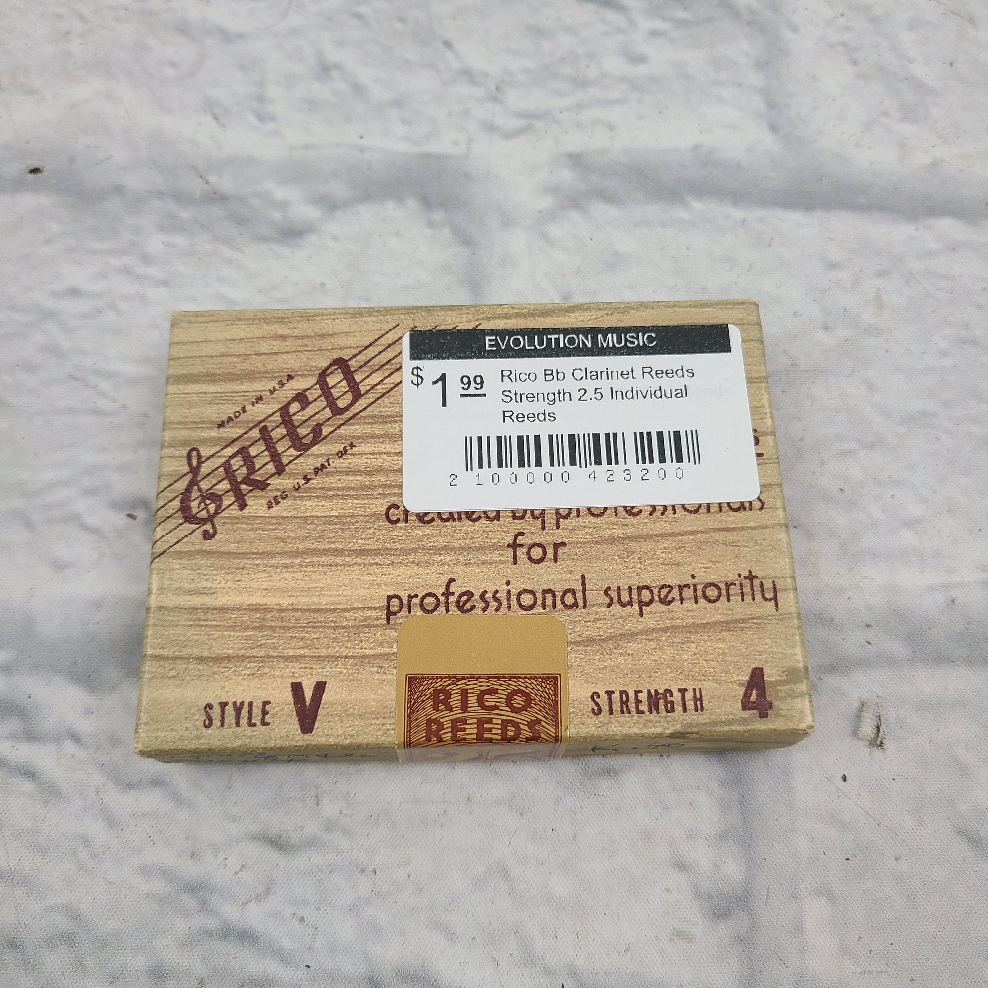 Rico Bb Clarinet Reeds Strength 2.5 Individual Reeds