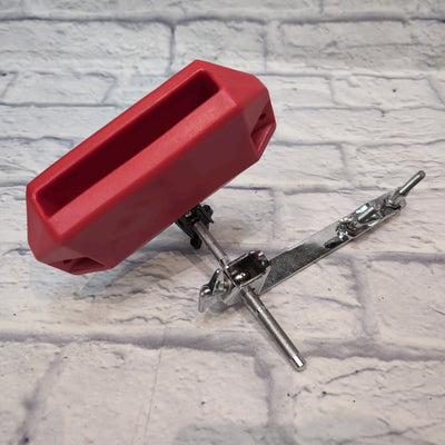 LP Latin Percussion Red Jam Block w/ Mounting Bracket