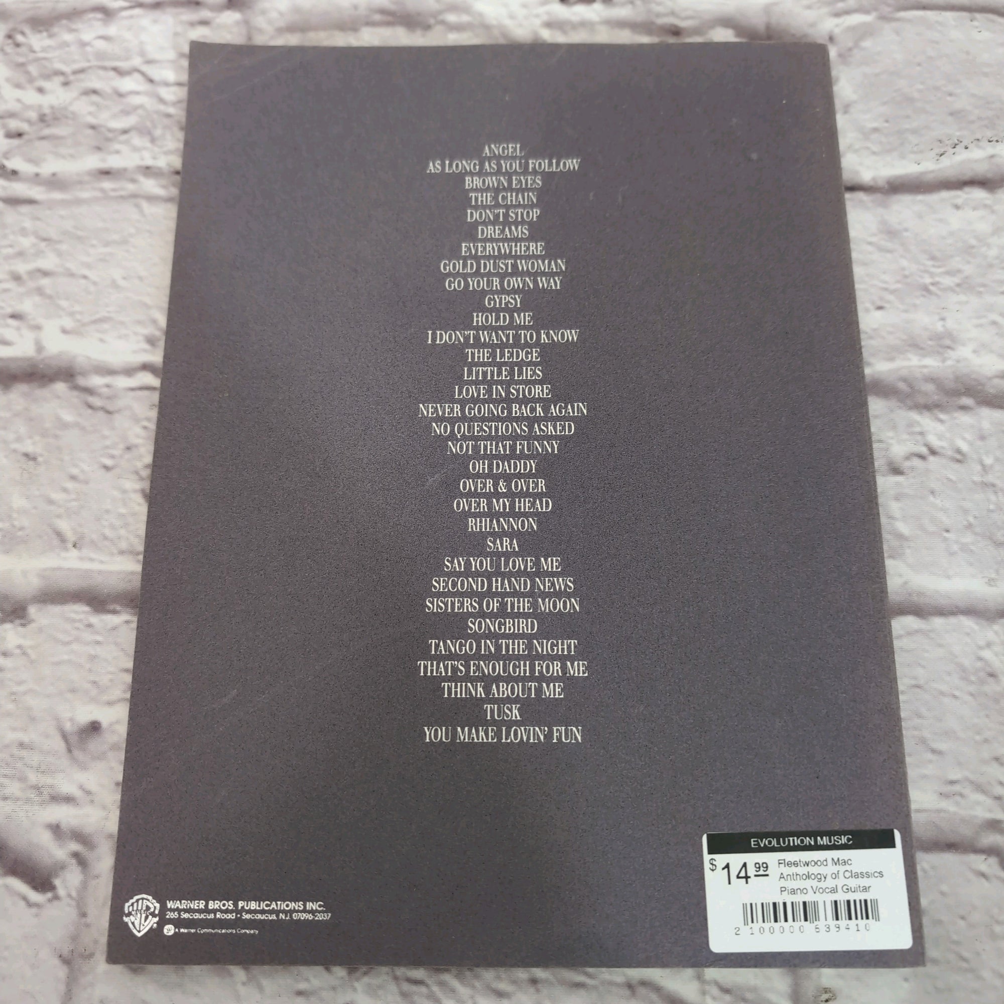 Fleetwood Mac Anthology of Classics Piano Vocal Guitar Sheet Music Book