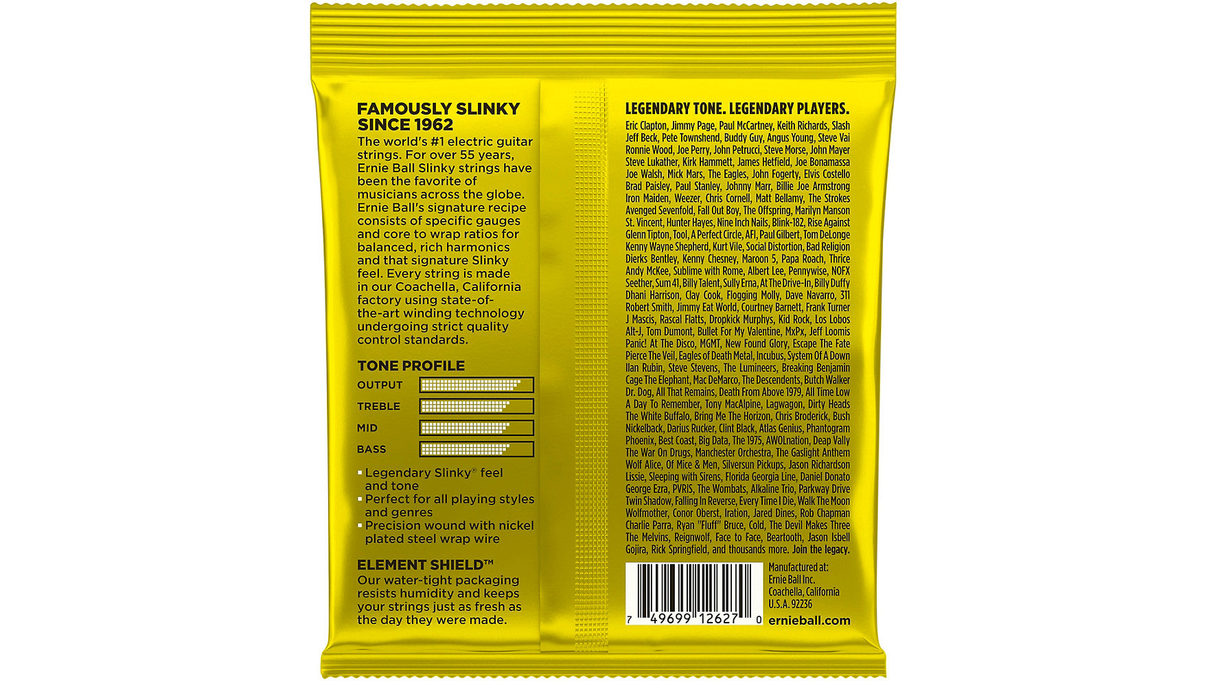 Ernie Ball EB2627 Beefy Slinky Electric Guitar Strings 11 - 54
