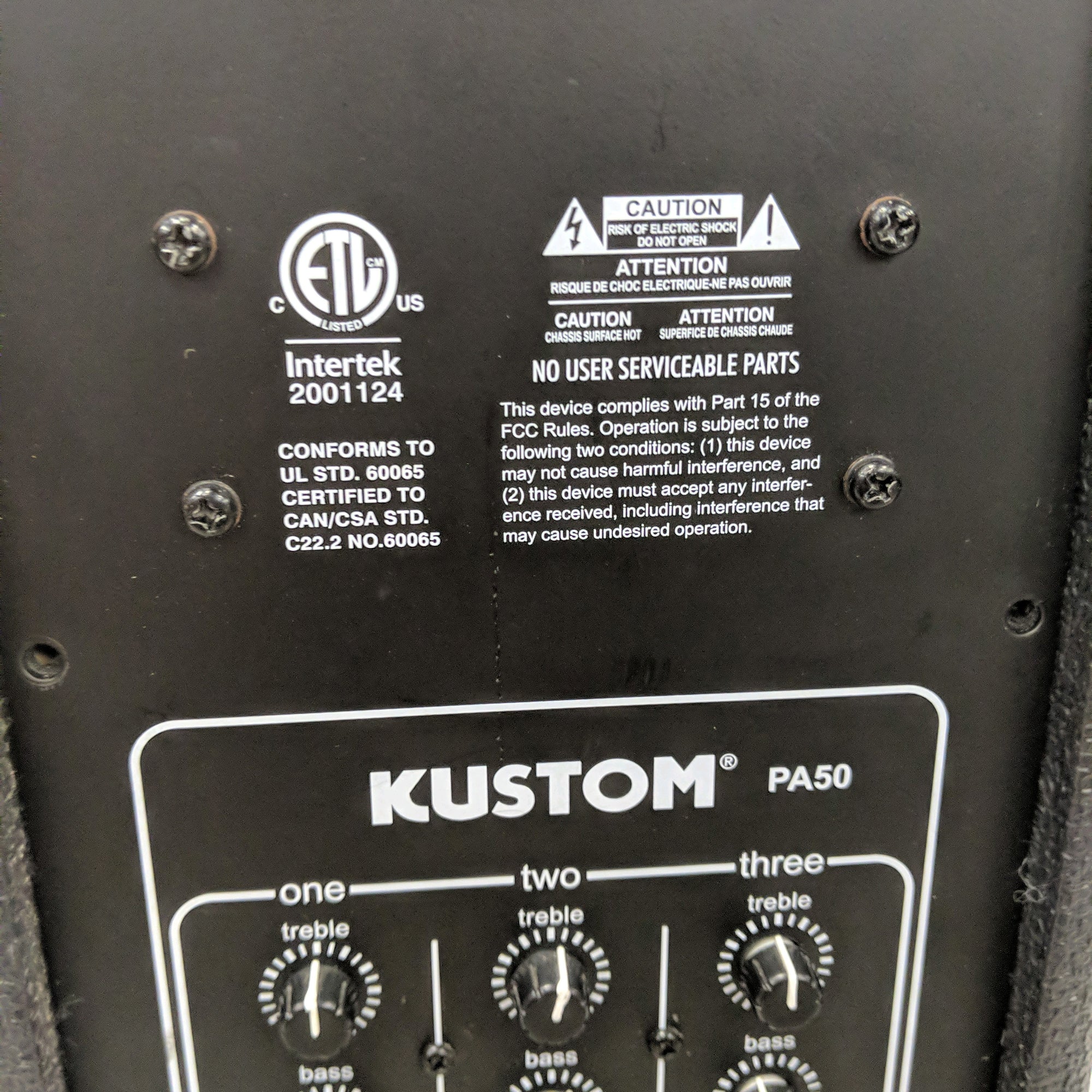 Kustom PA50 Portable Powered PA Speaker (AS IS)