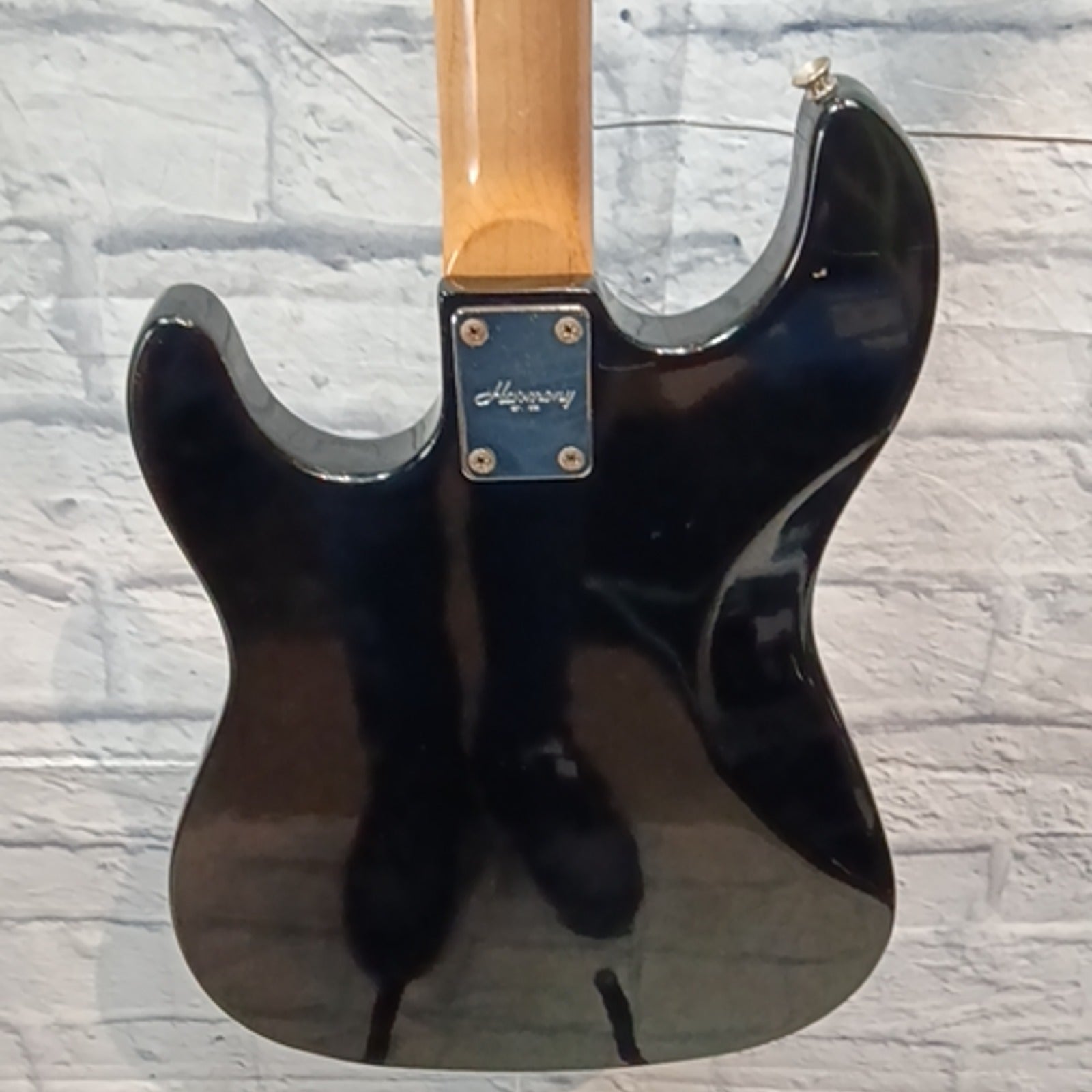 Harmony Vintage 1970s Short Scale P Bass Black w/ Matching Headstock