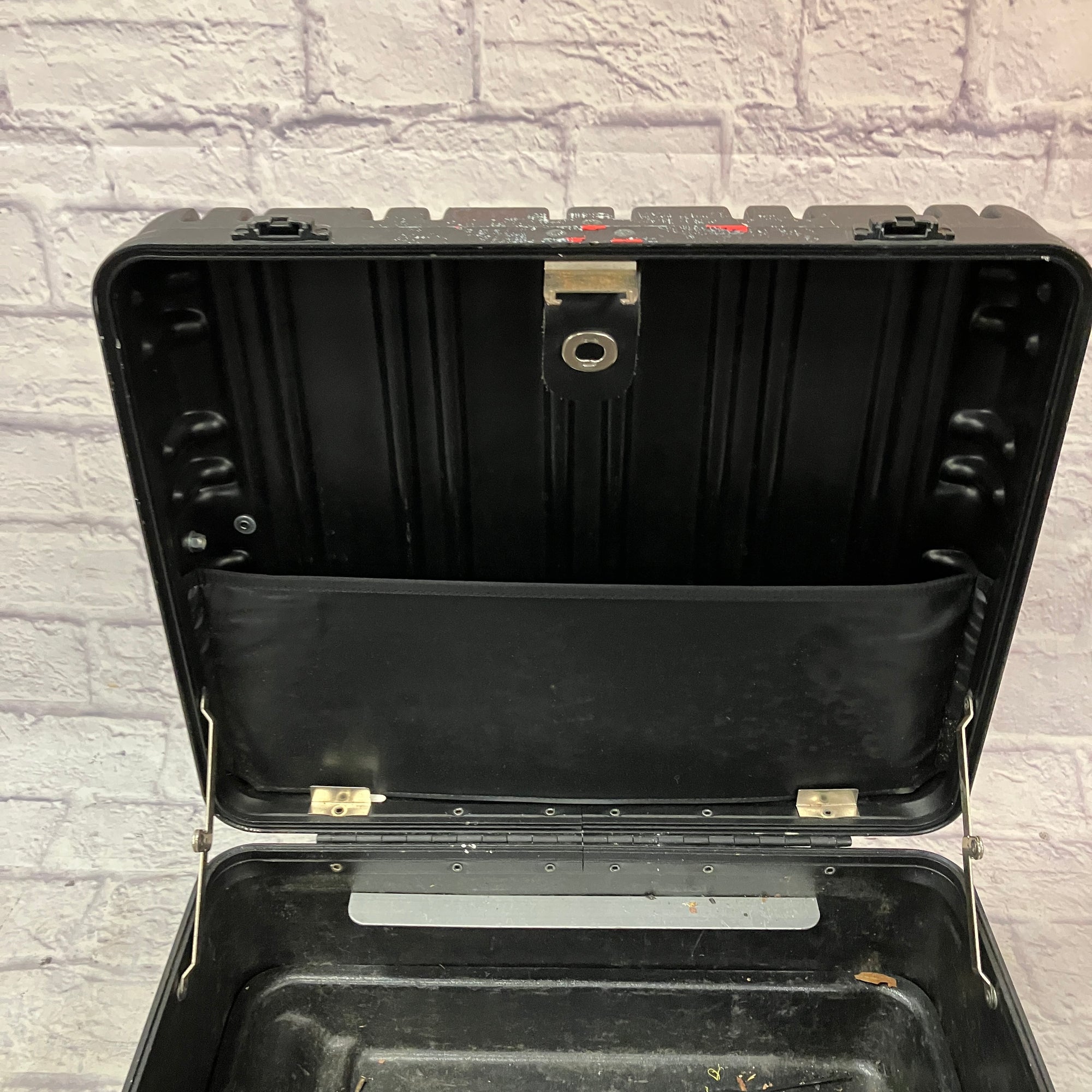 Unknown Plastic DJ Case with Wheels and Telescoping Handle