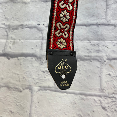 Ace Straps Vintage 1960s Red Greenwich Guitar Strap