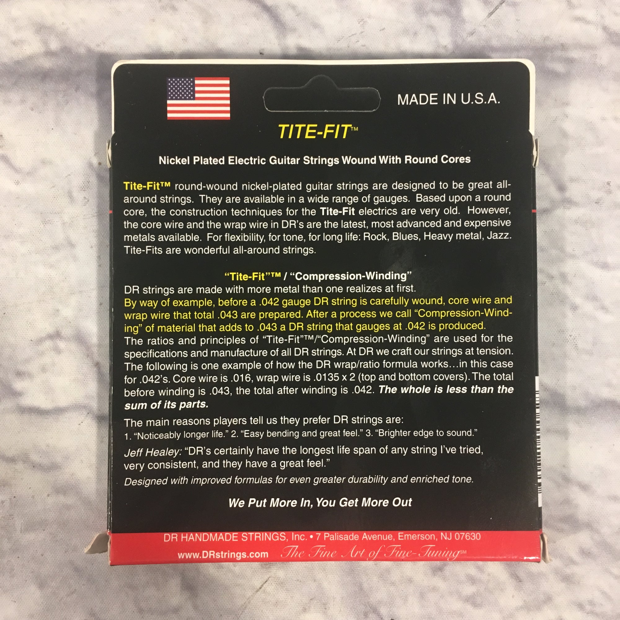 DR Tite Fit Nickel Electric Guitar Strings 10-46