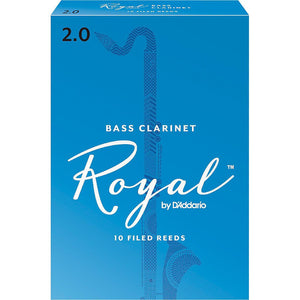Rico Royal Bass Clarinet Reeds Strength 2 Box of 10
