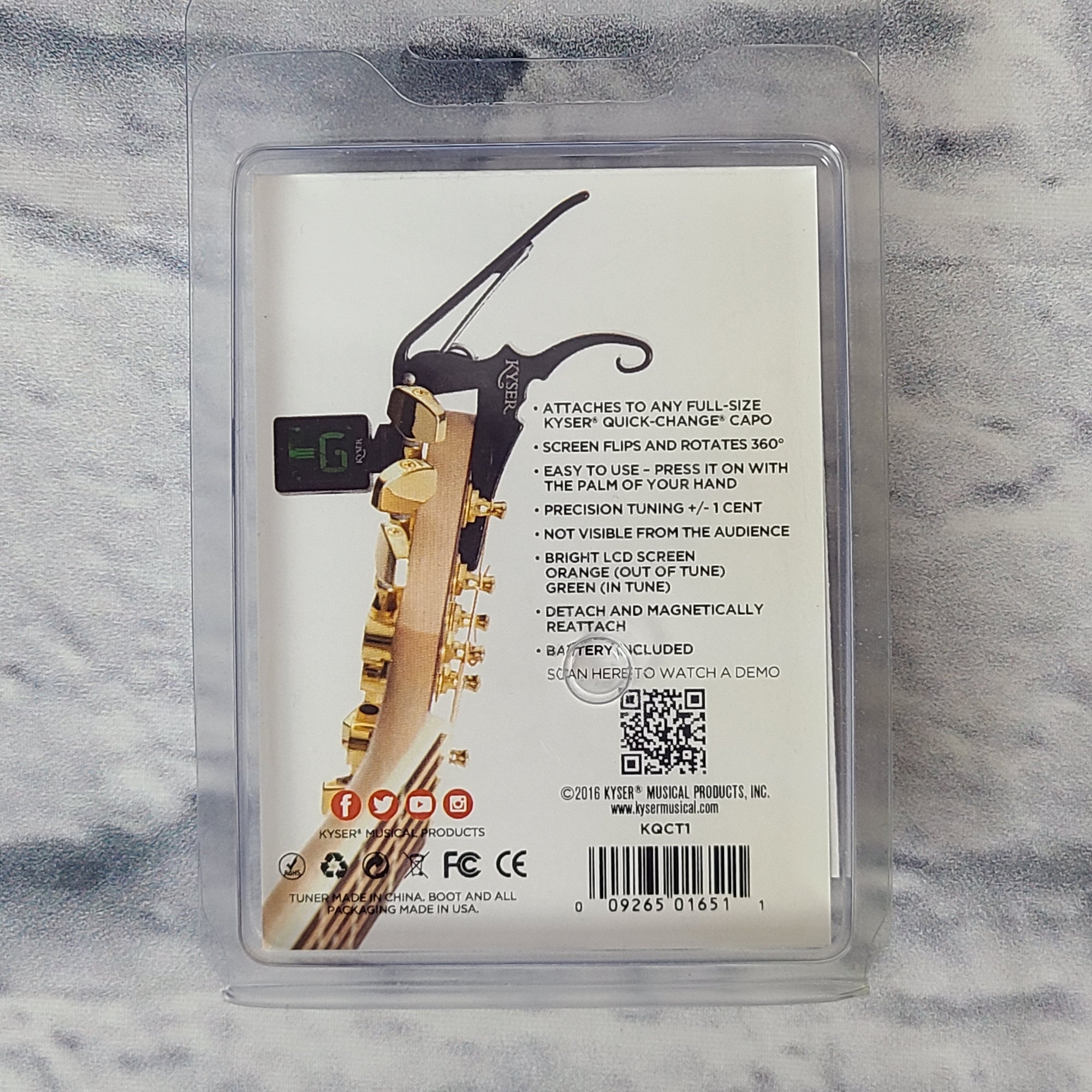 Kyser KQCT1 Magnetic Capo Tuner for Kyser Quick-Change Capos
