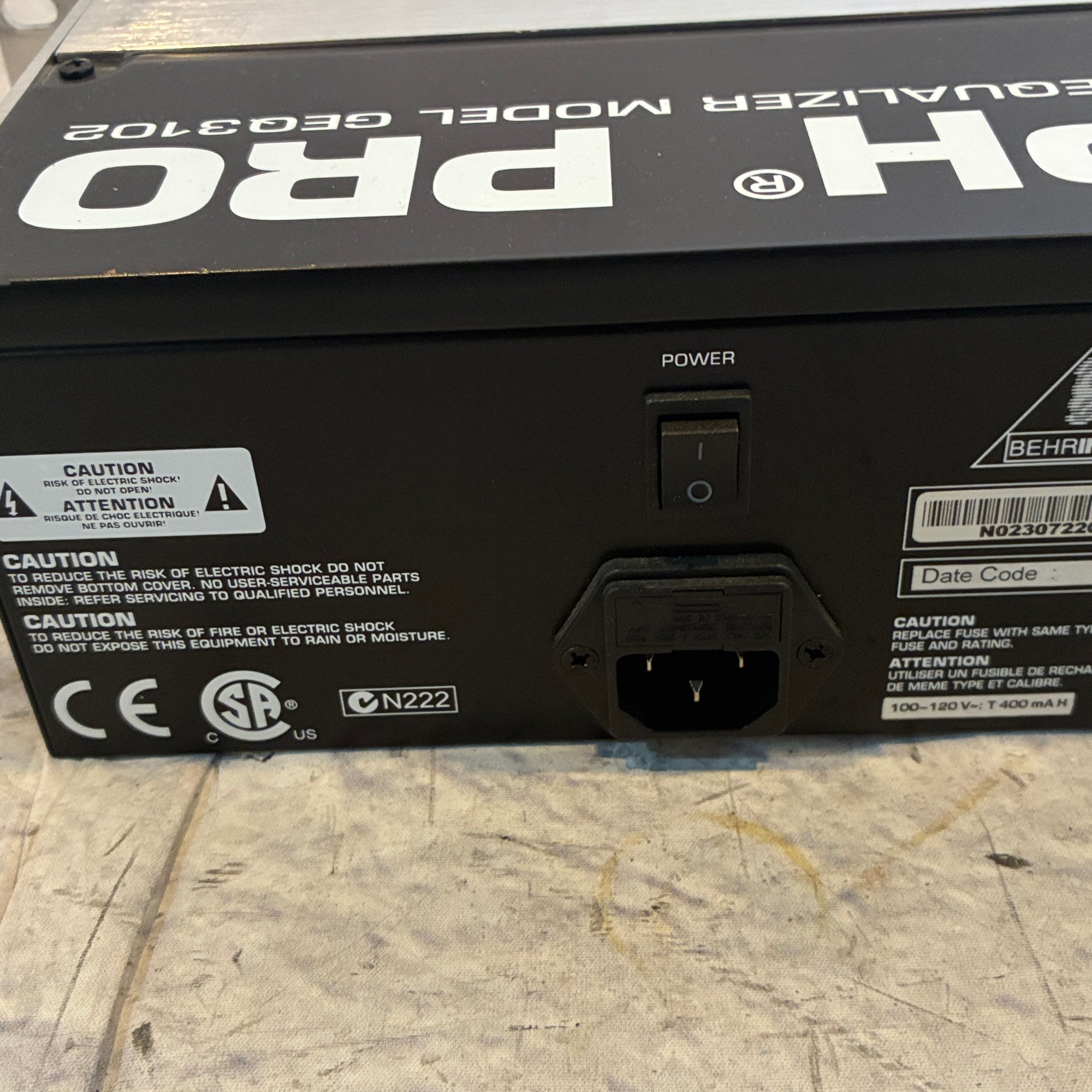 Behringer GEQ3102 Rack EQ