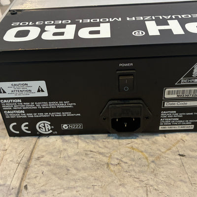 Behringer GEQ3102 Rack EQ