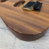 Warmoth Soloist Zebrawood over Honduran Mahogany Electric Guitar Body w/ Gold Kahler 2700 Killer